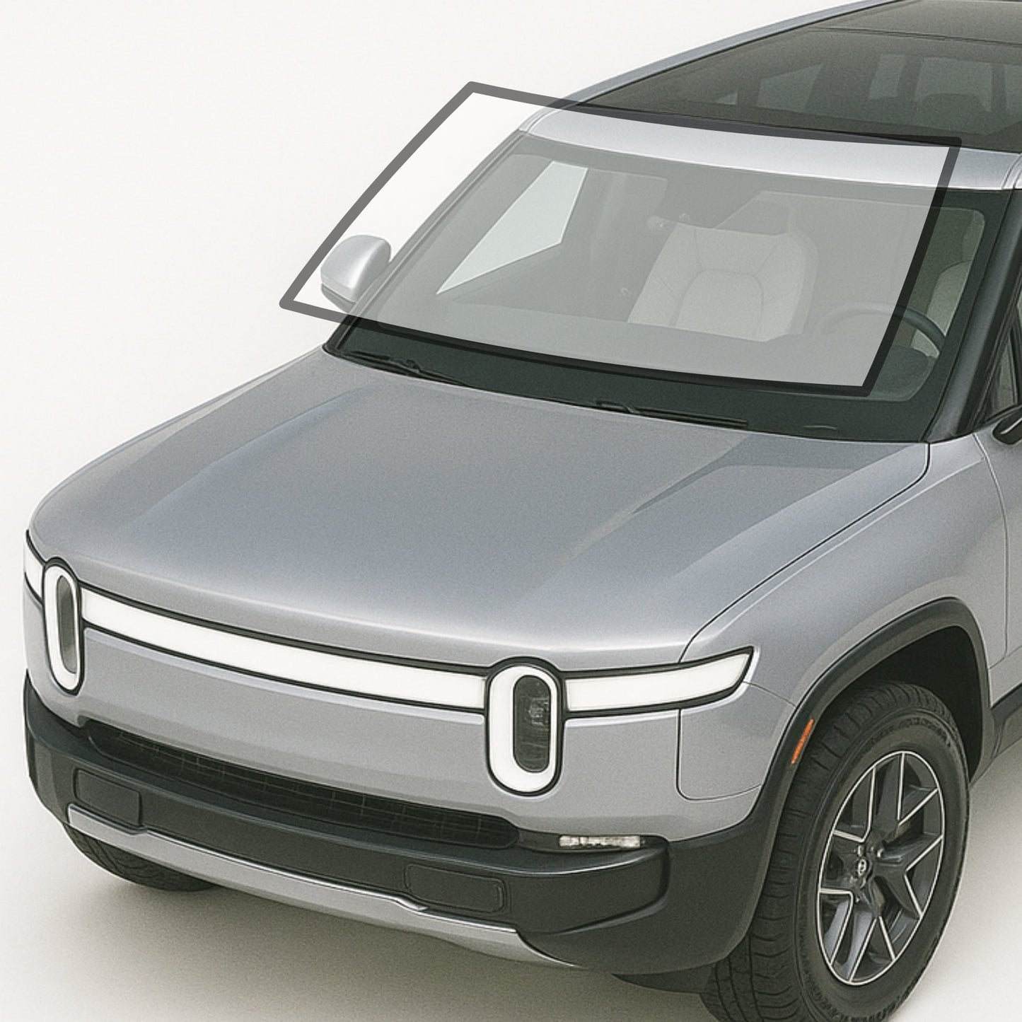 Windshield & Sunroof Protection Film | Rock Chips, UV & IR Defense for Rivian R1S & R1T