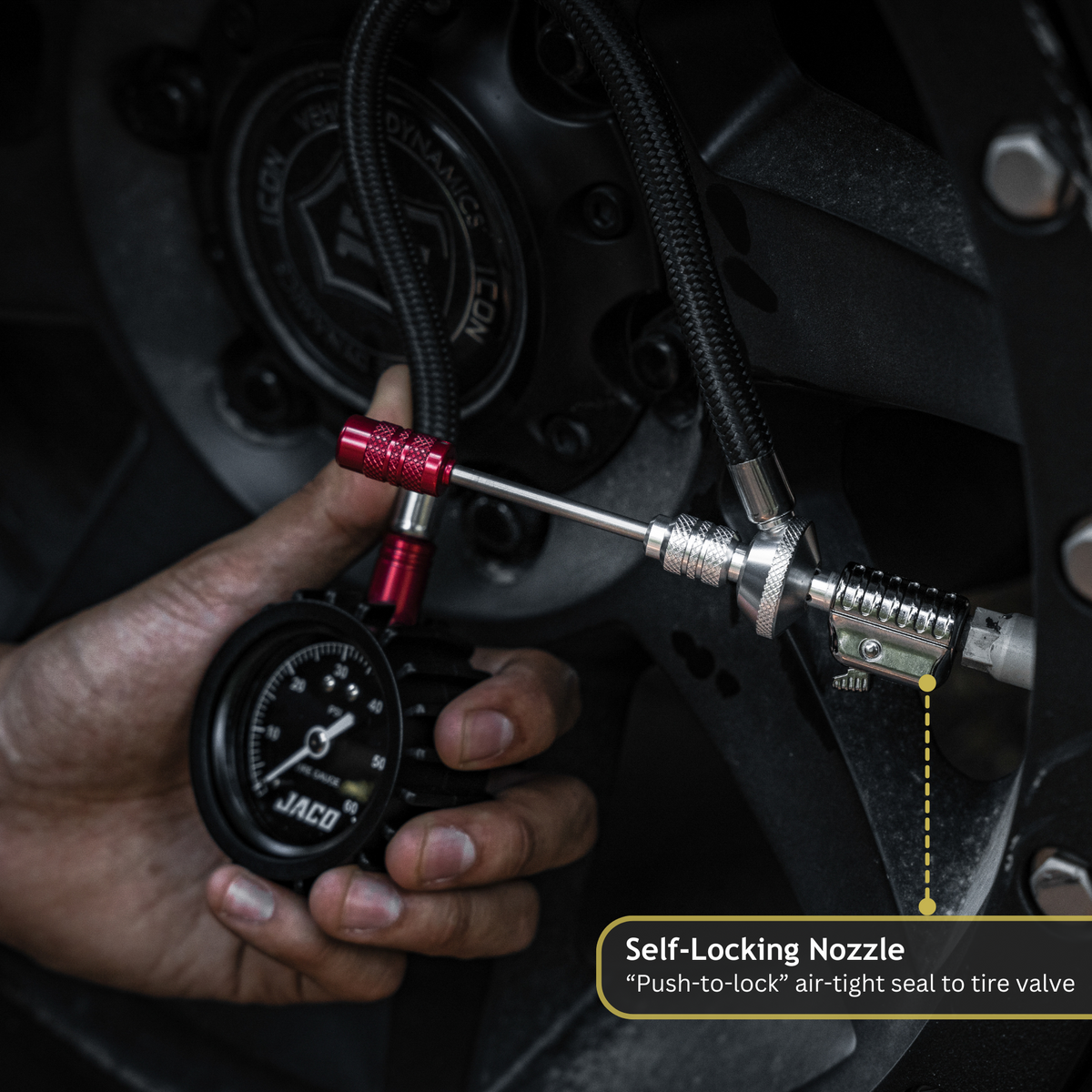 Lightning™ RX4 Tire Deflator with Gauge - 60 PSI | Quick-Connect Rapid Air Down Tool for Off Road 4x4